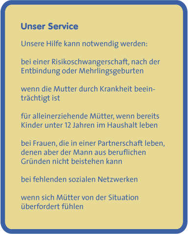 Die Familienpflegerinnen - Unser Service